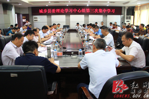 城步召开县委理论学习中心组第三次集中学习和县委常委2017年第15次（扩大）会议(图1)