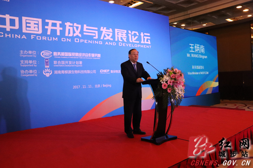 城步特产亮相中国开放与发展论坛会(图1)