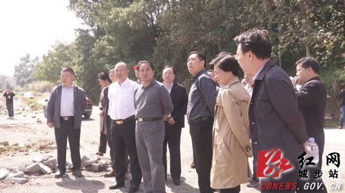 曹普华巡查城步河长制工作开展情况(图1)