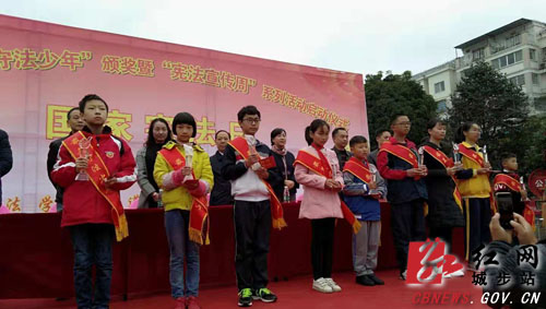 城步举行宪法宣传周启动仪式(图1)