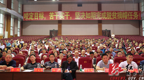 城步组织收看省委扶贫工作视频会议(图3)