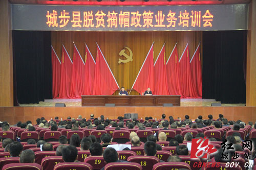 城步召开脱贫摘帽政策业务培训会(图1)