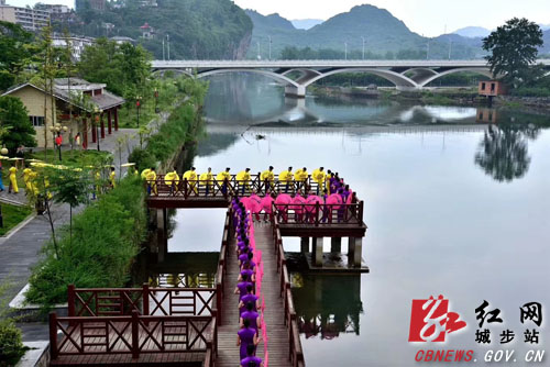 城步旗袍协会成立展示苗女风采(图4)