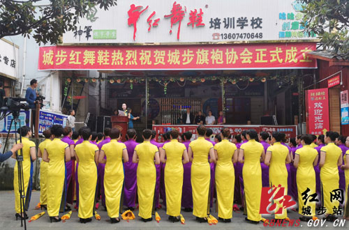城步旗袍协会成立展示苗女风采(图1)
