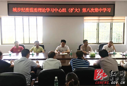 城步纪委监委举行中心组第八次集中学习(图1)