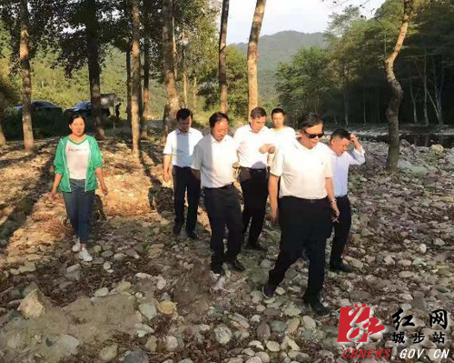 省水利厅督查丹口镇河长制工作(图1)
