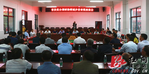 省扶贫办调研助销城步苗香梨(图2)