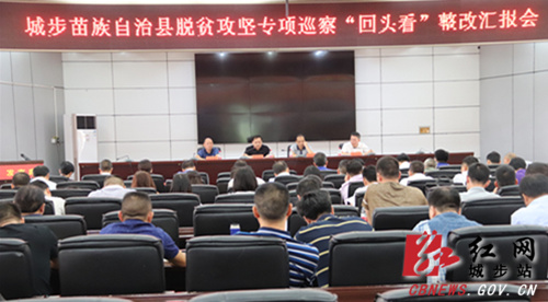 城步召开脱贫攻坚专项巡察“回头看”整改汇报会(图1)