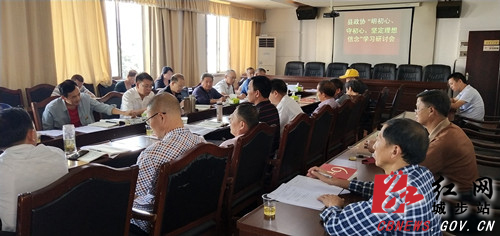 城步政协机关党支部开展主题教育集中学习研讨(图1)