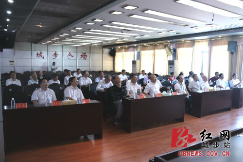 城步干群集中收看新中国成立70周年庆祝大会暨大阅兵(图2)