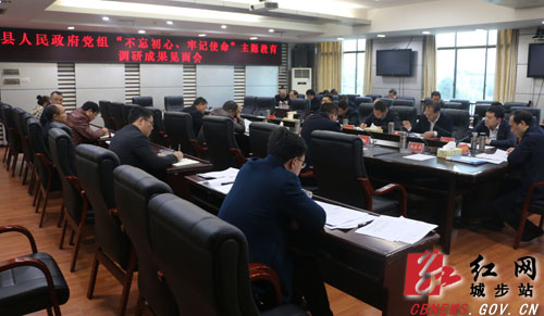 城步政府党组召开主题教育调研成果见面会(图1)
