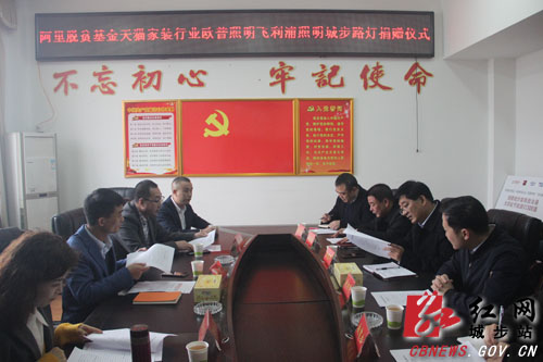 阿里脱贫基金捐赠城步路灯300盏(图1)