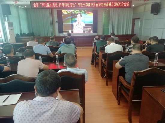 城步自然资源局组织收看全市“节约集约用地 严守耕地红线”大宣讲电视直播会议(图1)