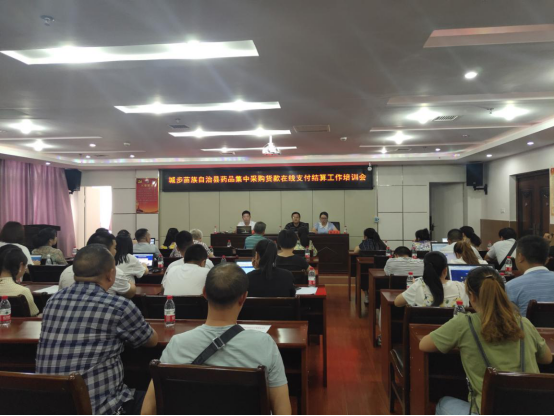 城步苗族自治县医疗保障局举办药品集中带量采购货款在线支付结算工作培训会(图1)