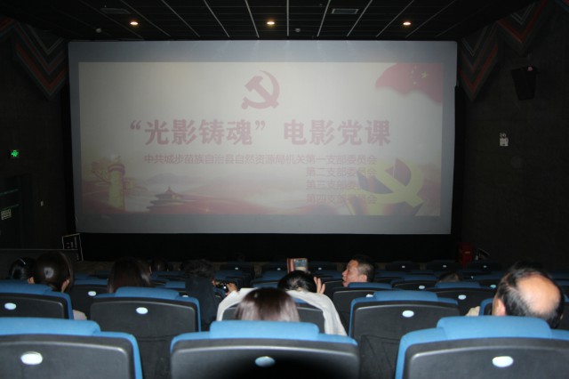 城步自然资源局组织党员干部开展“光影铸魂”电影党课 观看《半条棉被》(图1)