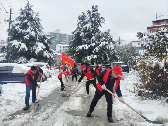 城步卫健系统组织开展清扫积雪活动(图1)