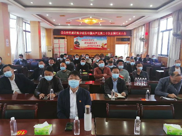城步自然资源局集中收看党的二十大开幕会(图1)