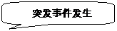 圆角矩形标注:  突发事件发生              