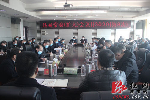 罗建南主持召开2020年第8次县委常委（扩大）会议(图1)