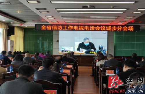 城步组织收听收看全省信访工作电视电话会议(图1)