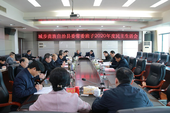 城步召开2020年度县委常委班子民主生活会(图3)