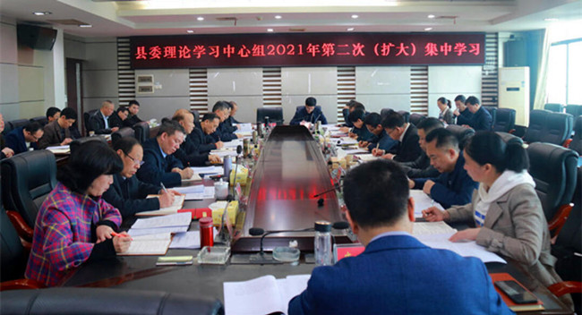 城步委理论学习中心组举行2021年第二次（扩大）集中学习(图2)
