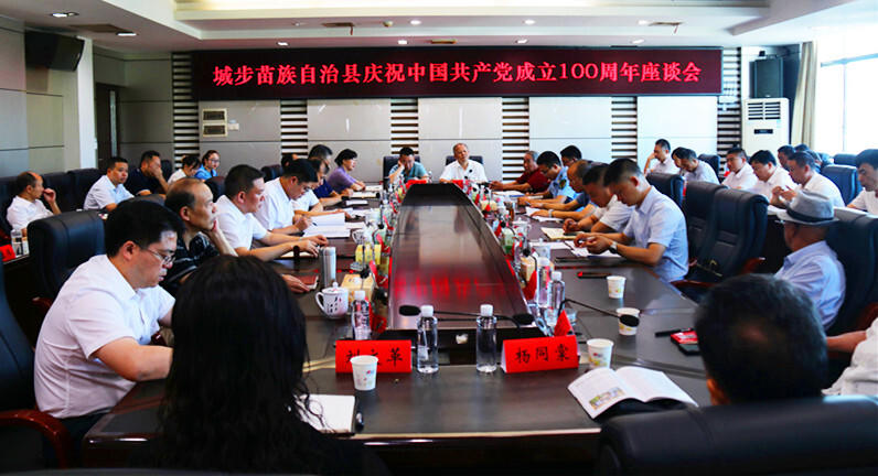 城步召开庆祝中国共产党成立100周年座谈会(图1)