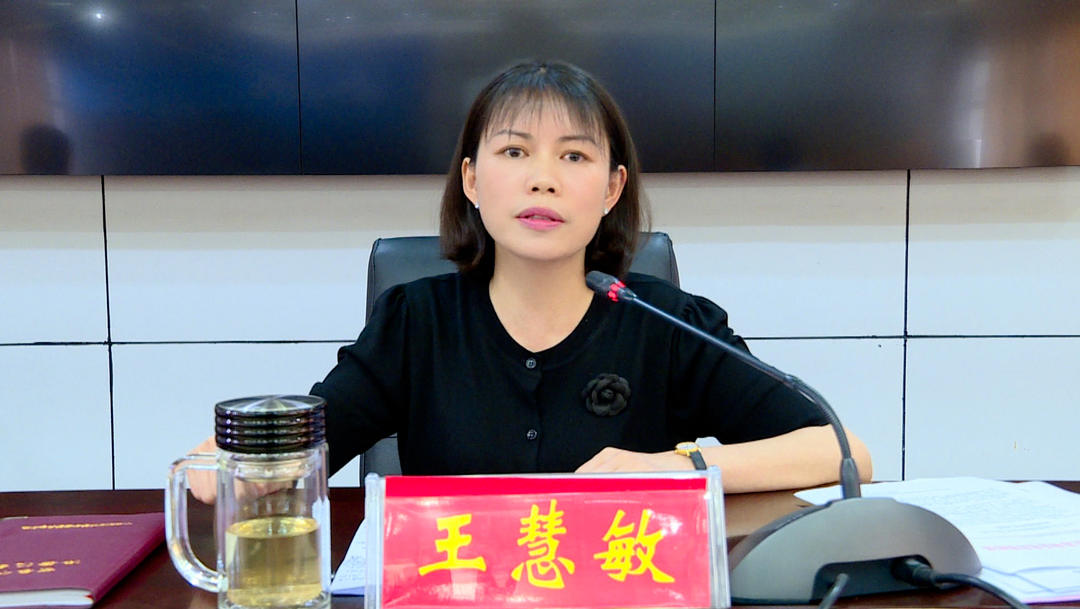 图为县委副书记,代县长王慧敏在会上讲话