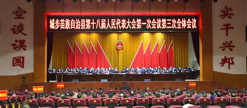 城步苗族自治县第十八届人民代表大会第一次会议胜利闭幕(图4)