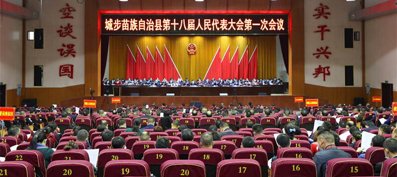 城步苗族自治县第十八届人民代表大会第一次会议开幕(图3)