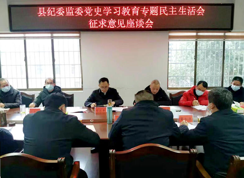 城步纪委监委召开党史学习教育专题民主生活会征求意见座谈会(图1)
