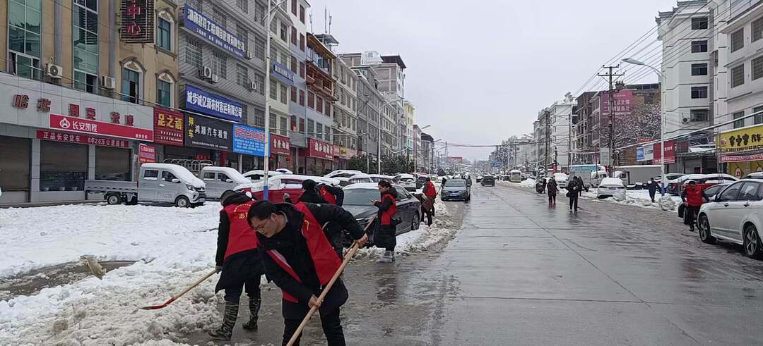 城步：广大干群及时清扫积雪 全力保障生产生活秩序(图6)