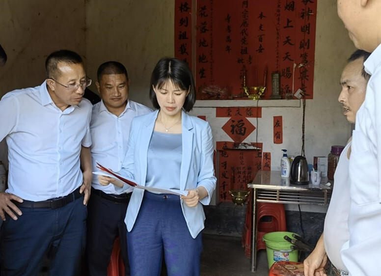 王慧敏到威溪乡督导乡村振兴等工作(图1)