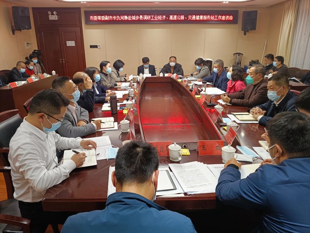 仇珂静到城步调研工业经济、高速公路、交通健康服务站工作(图1)