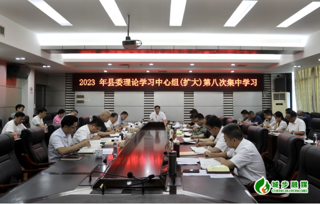 城步委理论中心组（扩大）举行2023年第八次集体学习(图2)