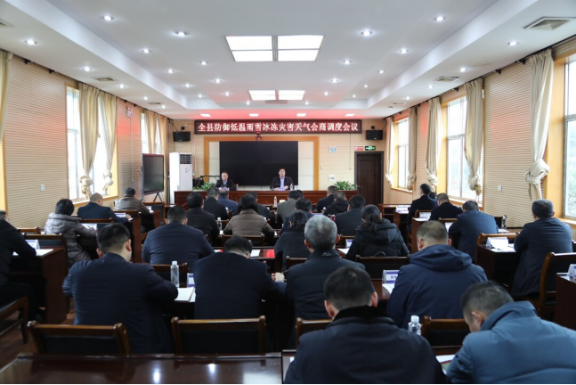 城步召开全县防御低温雨雪冰冻灾害天气会商调度会(图2)