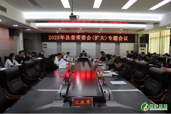 城步召开县委常委会（扩大）专题会议 传达学习党的二十届四中全会精神(图2)